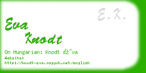 eva knodt business card